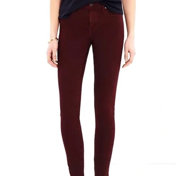 Madewell High Rise Deep Plum Skinny Jeans Size 27 - Picture 4 of 7